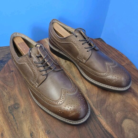 G.H. BASS & Co Classic Wingtip Brogue Windsor Oxford Men's 10.5 Brown Heritage - Picture 1 of 12